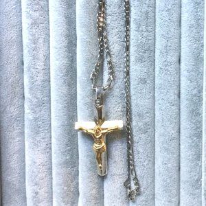 Stainless Steel Necklace & Cross Pendant